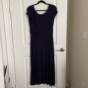 Boden navy blue jersey midi dress